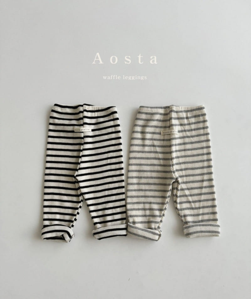 Aosta - Korean Baby Fashion - #onlinebabyboutique - Waffle Leggings