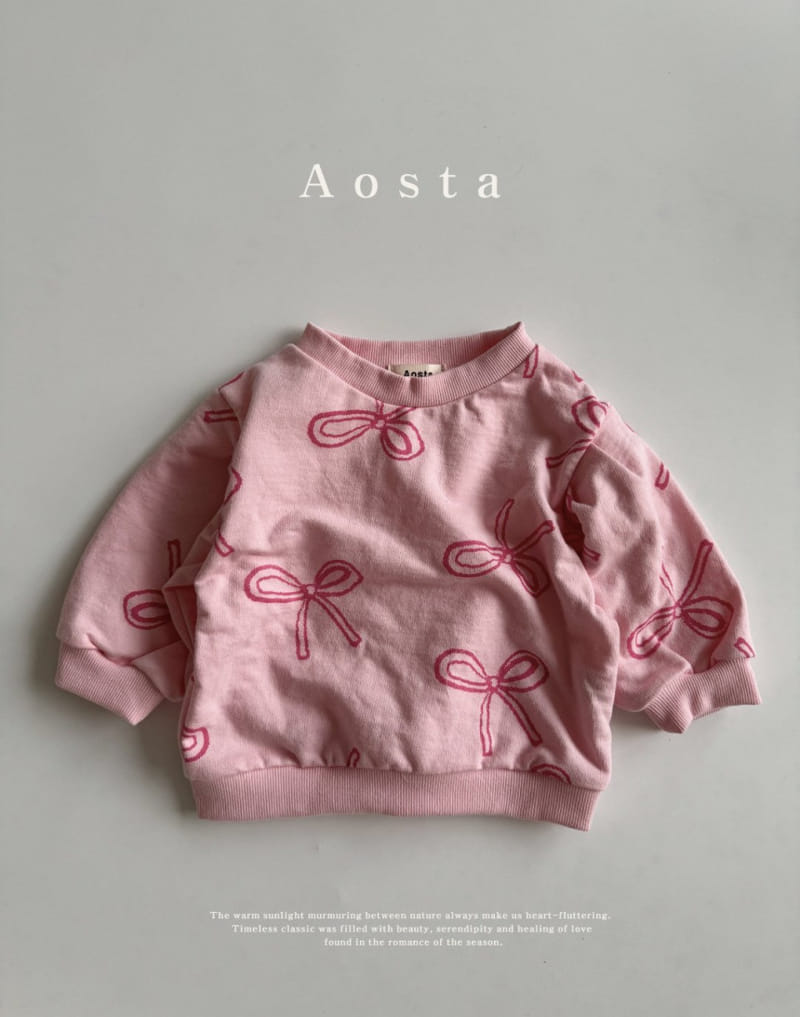 Aosta - Korean Baby Fashion - #onlinebabyshop - Ribbon Sweatshirt - 11