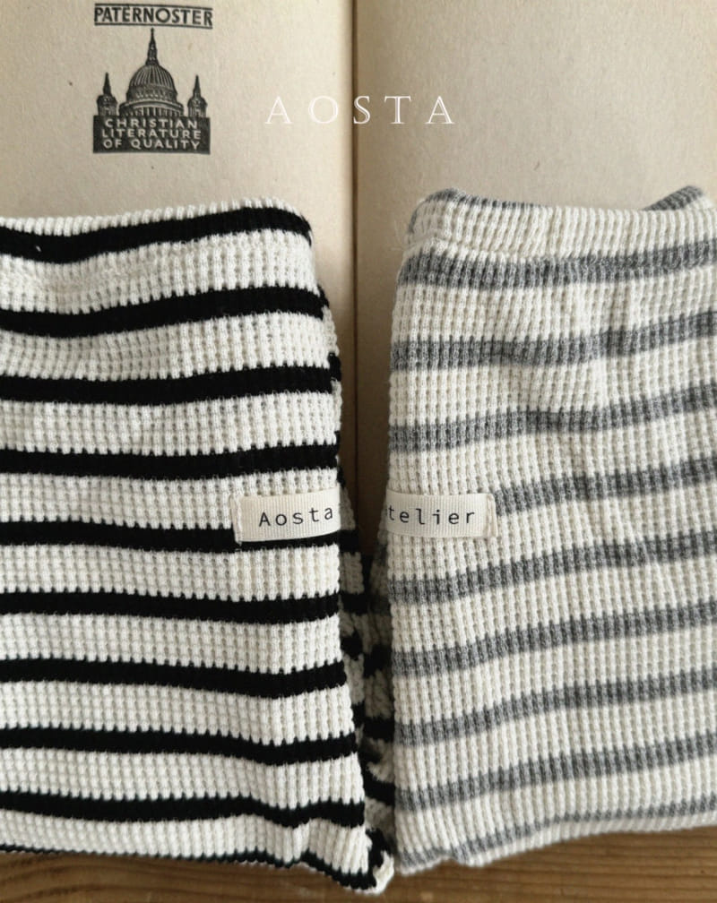 Aosta - Korean Baby Fashion - #onlinebabyshop - Waffle Leggings - 2