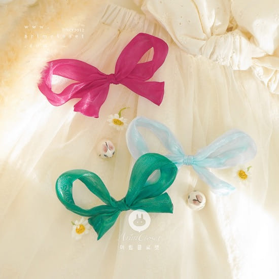 Arim Closet - Korean Children Fashion - #kidsshorts - Cute Ribbon Hair Pin