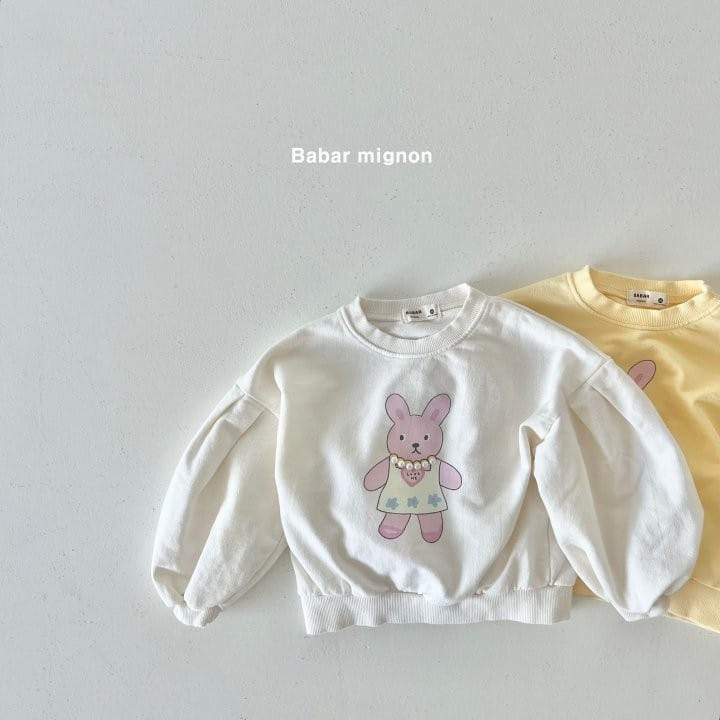 Babar Mignon - Korean Children Fashion - #Kfashion4kids - Pearl Rabbit Sweatshirt - 3