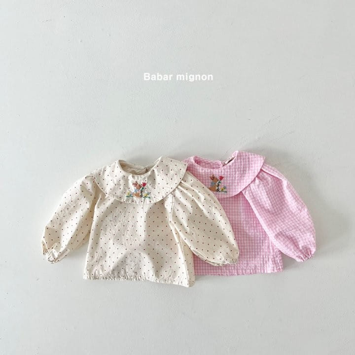 Babar Mignon - Korean Children Fashion - #Kfashion4kids - Rabbit Embroidery Blouse - 2