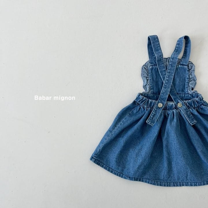 Babar Mignon - Korean Children Fashion - #childofig - Flower Dungarees Skirt - 7