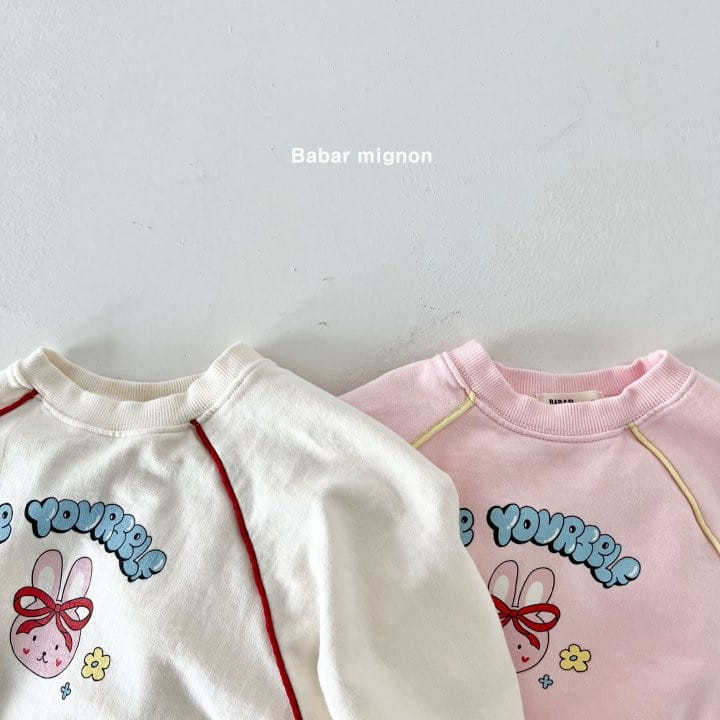 Babar Mignon - Korean Children Fashion - #childofig - Bbing Line Rabbit Top Bottom Set - 4