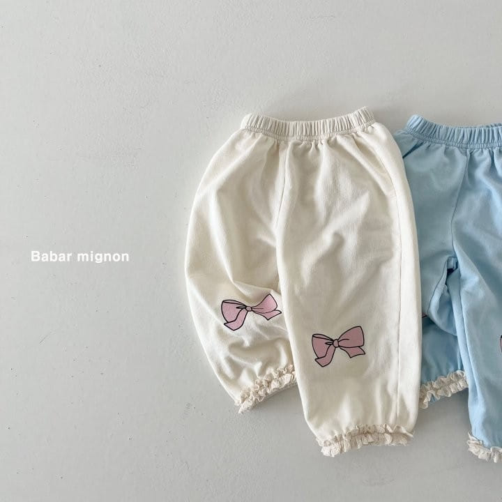 Babar Mignon - Korean Children Fashion - #childofig - Ribbon Jogger Pants - 3