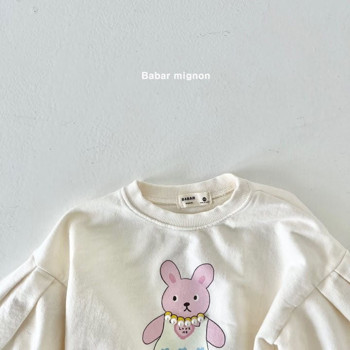 Babar Mignon - Korean Children Fashion - #childofig - Pearl Rabbit Sweatshirt - 11