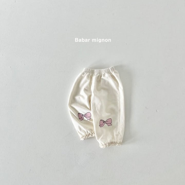 Babar Mignon - Korean Children Fashion - #designkidswear - Ribbon Jogger Pants - 5