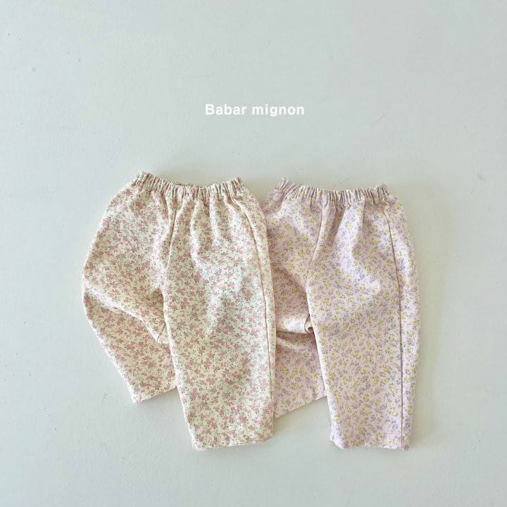Babar Mignon - Korean Children Fashion - #designkidswear - Small Flower Pants - 2