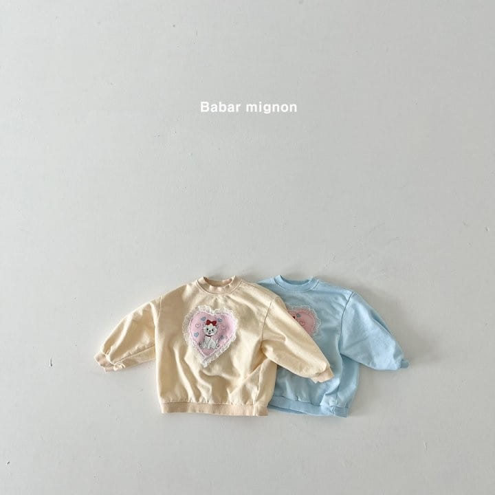 Babar Mignon - Korean Children Fashion - #designkidswear - Lace Cat Sweatshirt