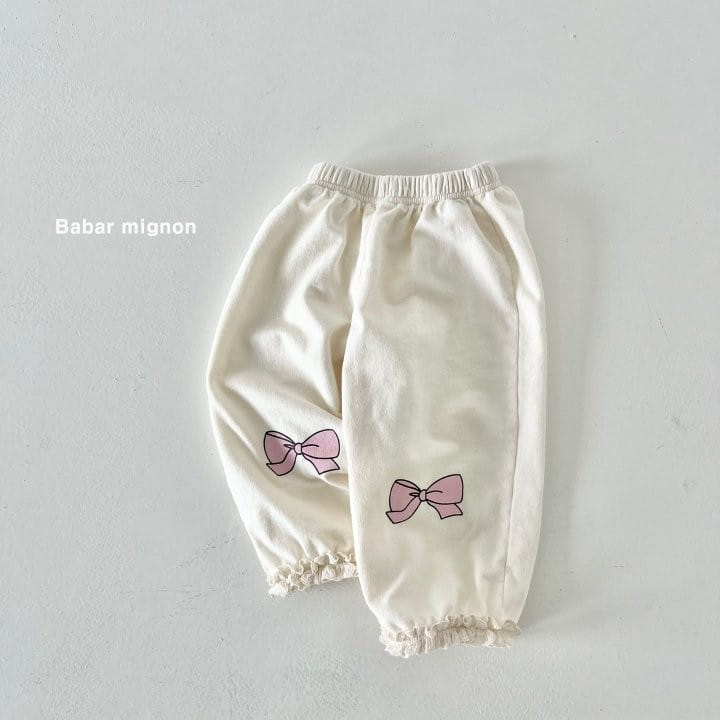 Babar Mignon - Korean Children Fashion - #discoveringself - Ribbon Jogger Pants - 6