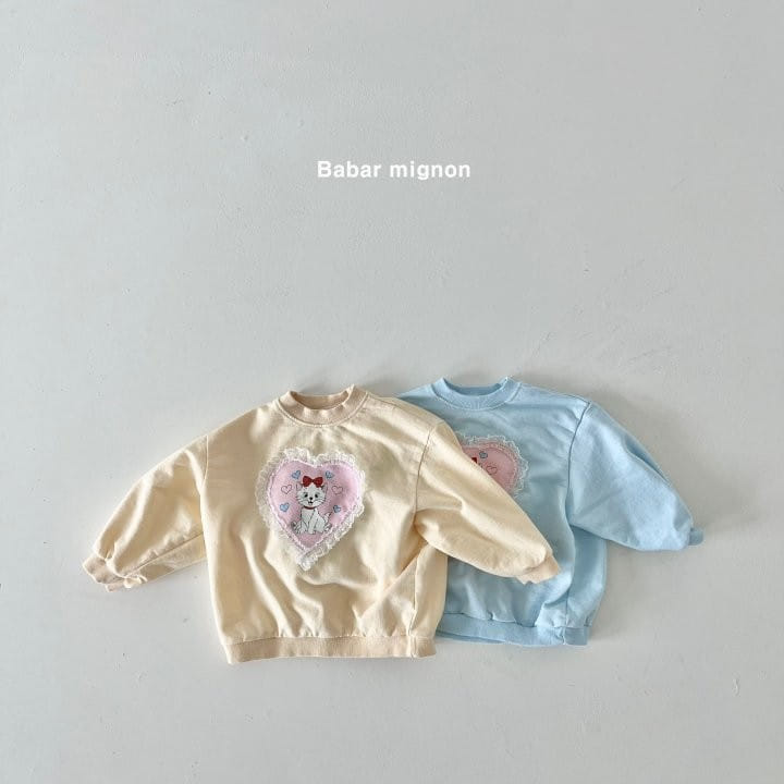 Babar Mignon - Korean Children Fashion - #discoveringself - Lace Cat Sweatshirt - 2