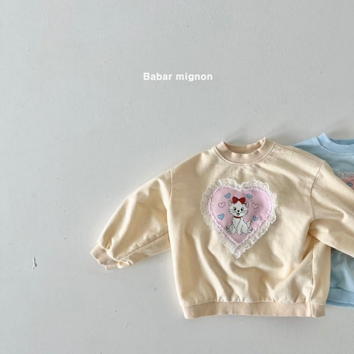 Babar Mignon - Korean Children Fashion - #fashionkids - Lace Cat Sweatshirt - 3