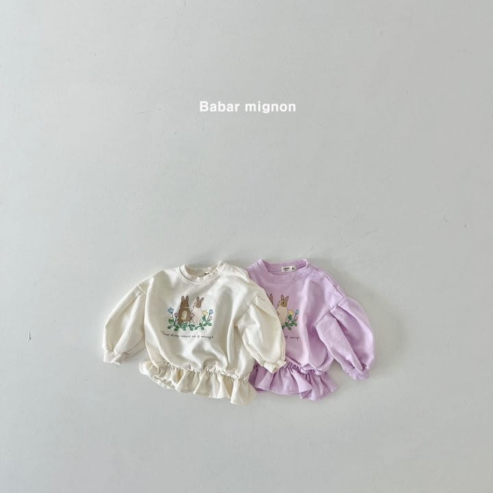 Babar Mignon - Korean Children Fashion - #fashionkids - Bunny Frill Sweatshirt