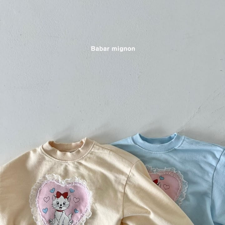 Babar Mignon - Korean Children Fashion - #fashionkids - Lace Cat Sweatshirt - 4