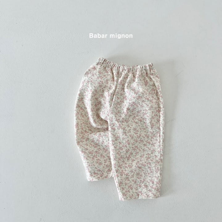 Babar Mignon - Korean Children Fashion - #kidsstore - Small Flower Pants - 6
