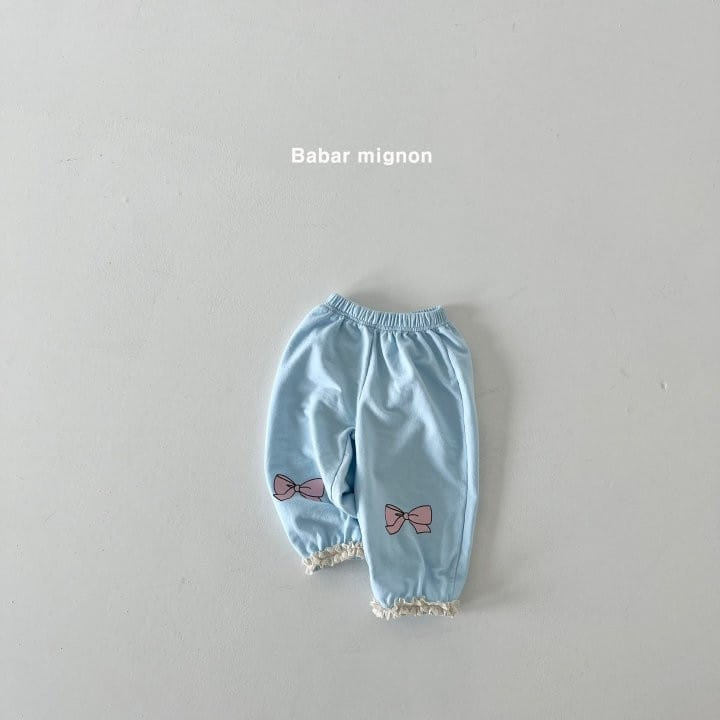 Babar Mignon - Korean Children Fashion - #kidzfashiontrend - Ribbon Jogger Pants - 10