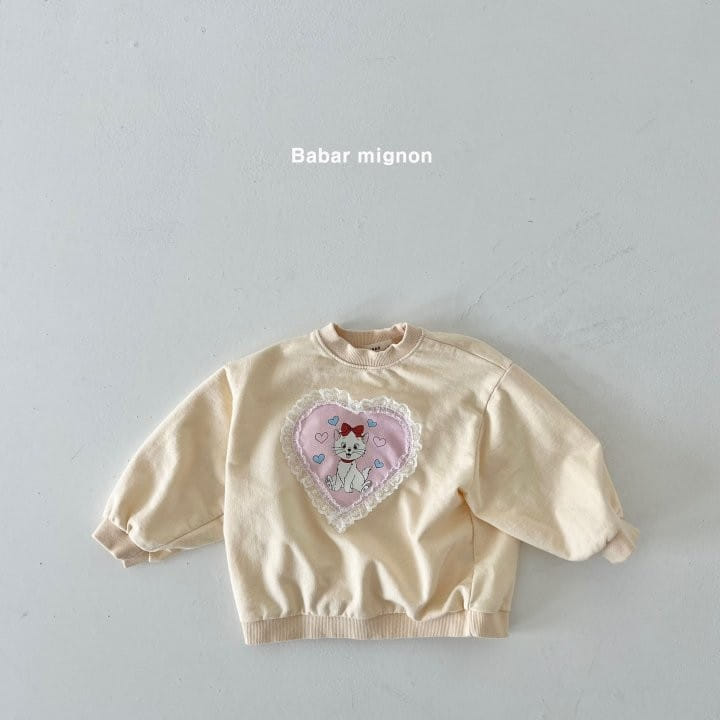 Babar Mignon - Korean Children Fashion - #kidzfashiontrend - Lace Cat Sweatshirt - 6