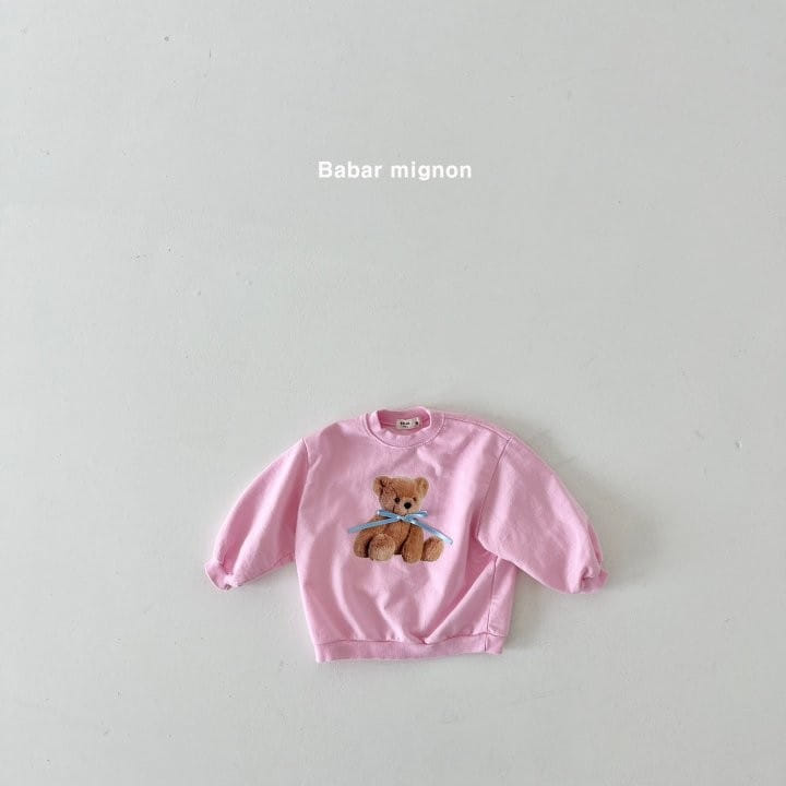 Babar Mignon - Korean Children Fashion - #kidzfashiontrend - Ribbon Bear Sweatshirt - 5