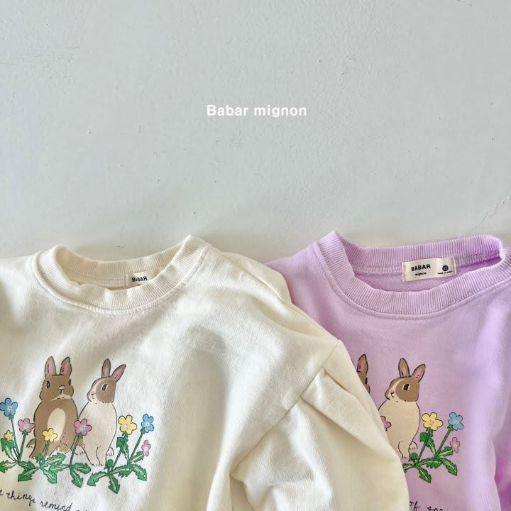Babar Mignon - Korean Children Fashion - #kidsstore - Bunny Frill Sweatshirt - 4