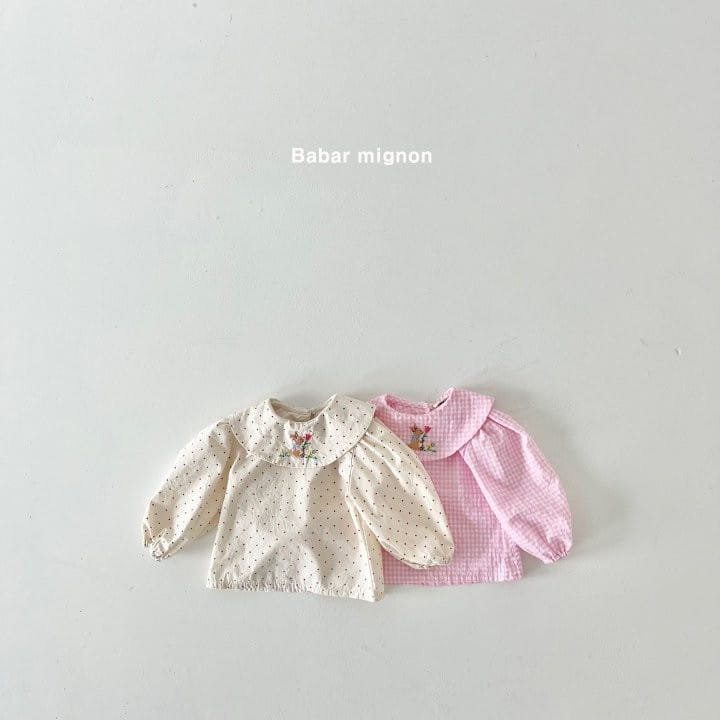 Babar Mignon - Korean Children Fashion - #kidzfashiontrend - Rabbit Embroidery Blouse