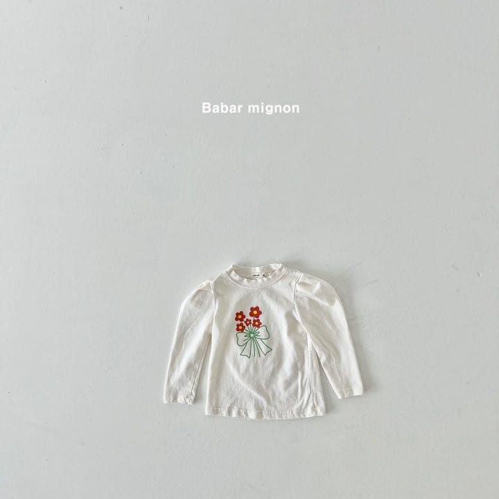 Babar Mignon - Korean Children Fashion - #littlefashionista - Flower Garden Puff Tee - 5