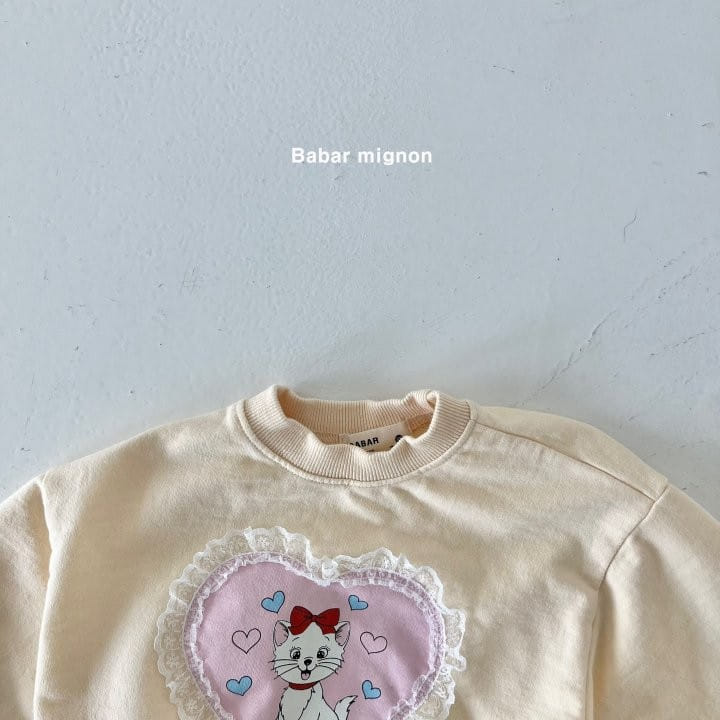 Babar Mignon - Korean Children Fashion - #littlefashionista - Lace Cat Sweatshirt - 8