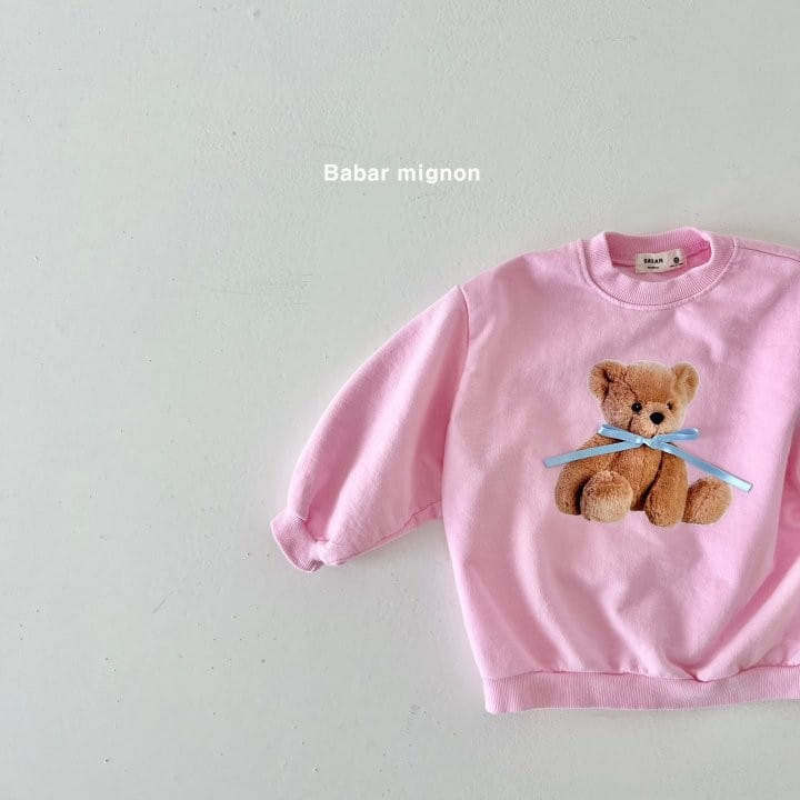 Babar Mignon - Korean Children Fashion - #littlefashionista - Ribbon Bear Sweatshirt - 7