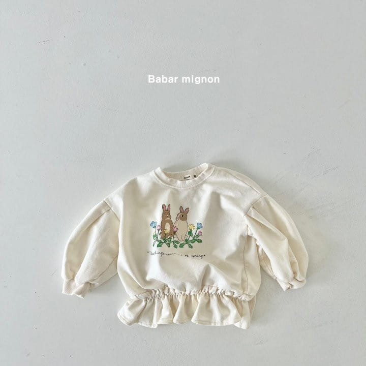 Babar Mignon - Korean Children Fashion - #littlefashionista - Bunny Frill Sweatshirt - 6