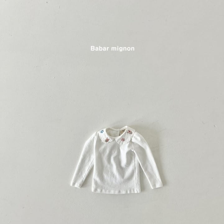 Babar Mignon - Korean Children Fashion - #littlefashionista - Embroidery Collar Tee - 5