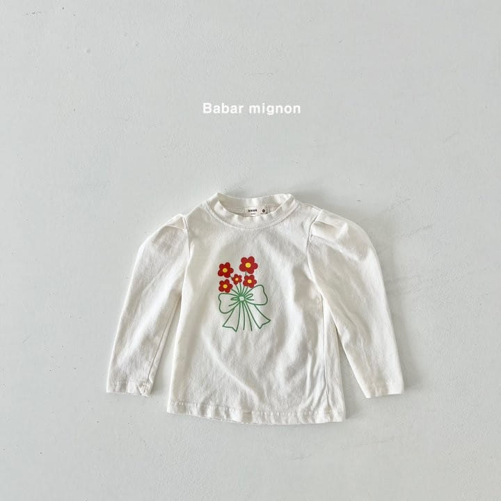 Babar Mignon - Korean Children Fashion - #magicofchildhood - Flower Garden Puff Tee - 6