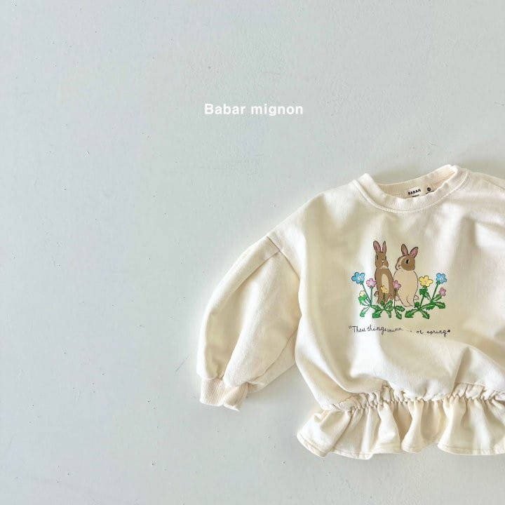Babar Mignon - Korean Children Fashion - #magicofchildhood - Bunny Frill Sweatshirt - 7