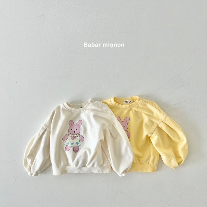 Babar Mignon - Korean Children Fashion - #minifashionista - Pearl Rabbit Sweatshirt - 6