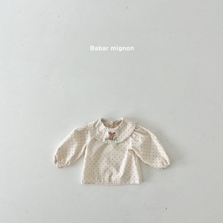 Babar Mignon - Korean Children Fashion - #minifashionista - Rabbit Embroidery Blouse - 5