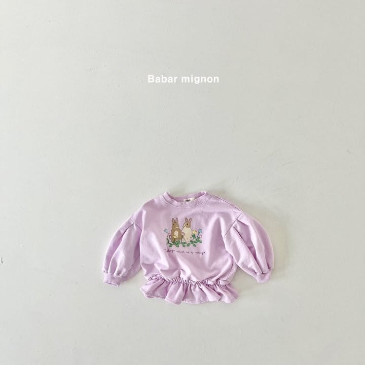 Babar Mignon - Korean Children Fashion - #prettylittlegirls - Bunny Frill Sweatshirt - 9