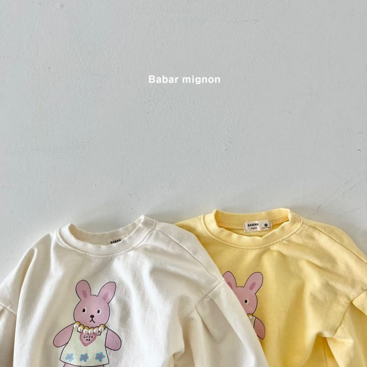 Babar Mignon - Korean Children Fashion - #prettylittlegirls - Pearl Rabbit Sweatshirt - 7