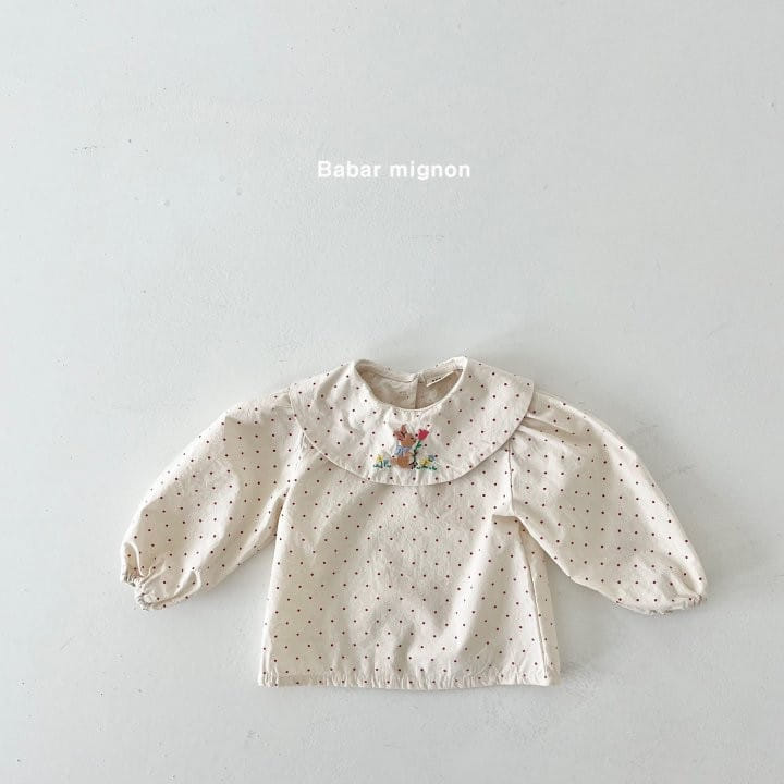 Babar Mignon - Korean Children Fashion - #prettylittlegirls - Rabbit Embroidery Blouse - 6