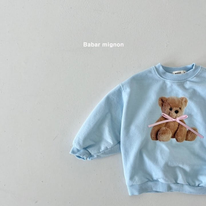 Babar Mignon - Korean Children Fashion - #todddlerfashion - Ribbon Bear Sweatshirt - 11