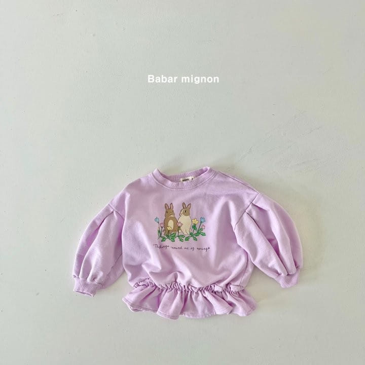 Babar Mignon - Korean Children Fashion - #todddlerfashion - Bunny Frill Sweatshirt - 10