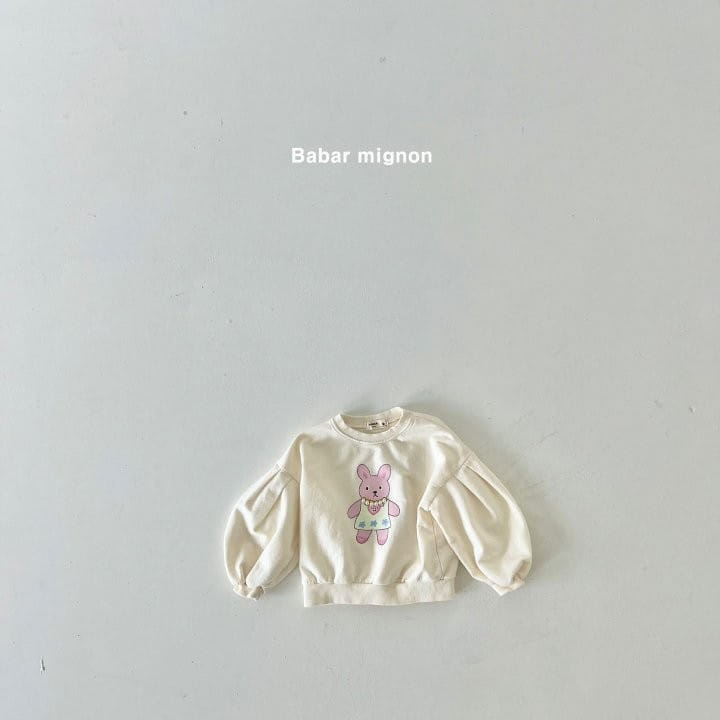 Babar Mignon - Korean Children Fashion - #todddlerfashion - Pearl Rabbit Sweatshirt - 8