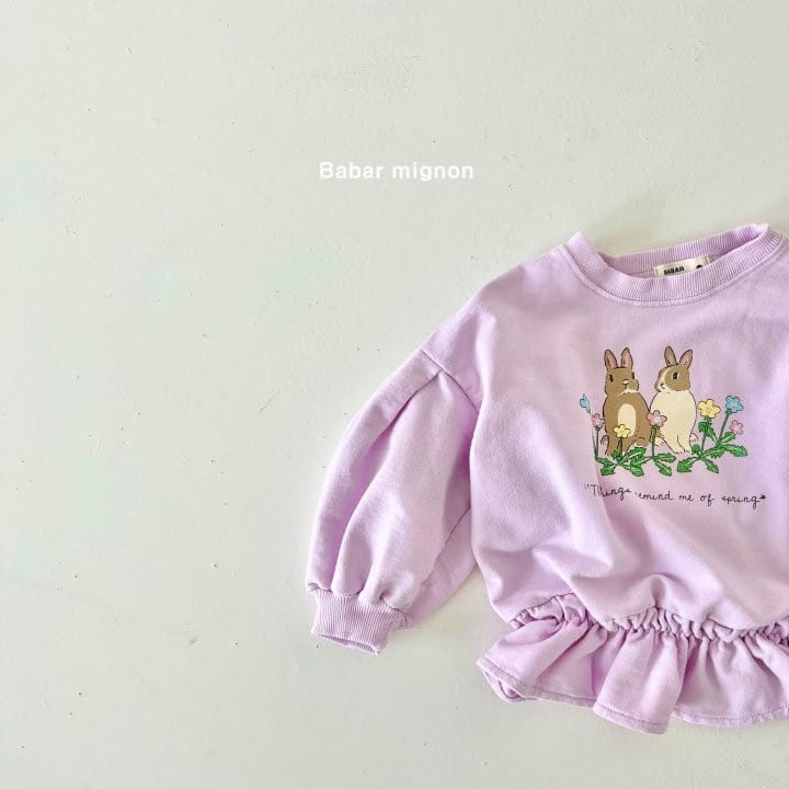 Babar Mignon - Korean Children Fashion - #toddlerclothing - Bunny Frill Sweatshirt - 11