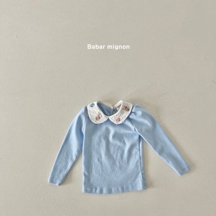 Babar Mignon - Korean Children Fashion - #toddlerclothing - Embroidery Collar Tee - 10