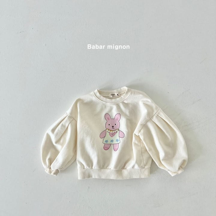Babar Mignon - Korean Children Fashion - #toddlerclothing - Pearl Rabbit Sweatshirt - 9