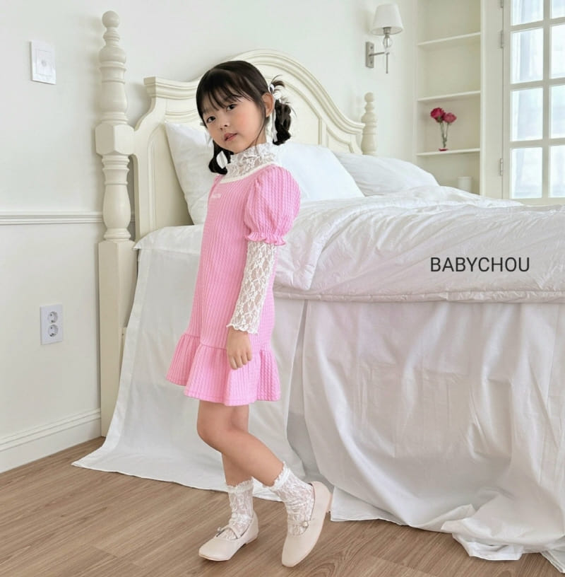 Babychou - Korean Children Fashion - #Kfashion4kids - Flo Puff One-Piece - 8