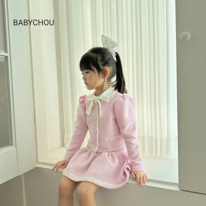 Babychou - Korean Children Fashion - #childofig - Blush Top Bottom Set - 8