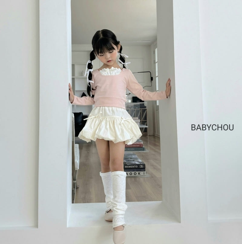 Babychou - Korean Children Fashion - #prettylittlegirls - Ribbon Balloon Skirt - 4