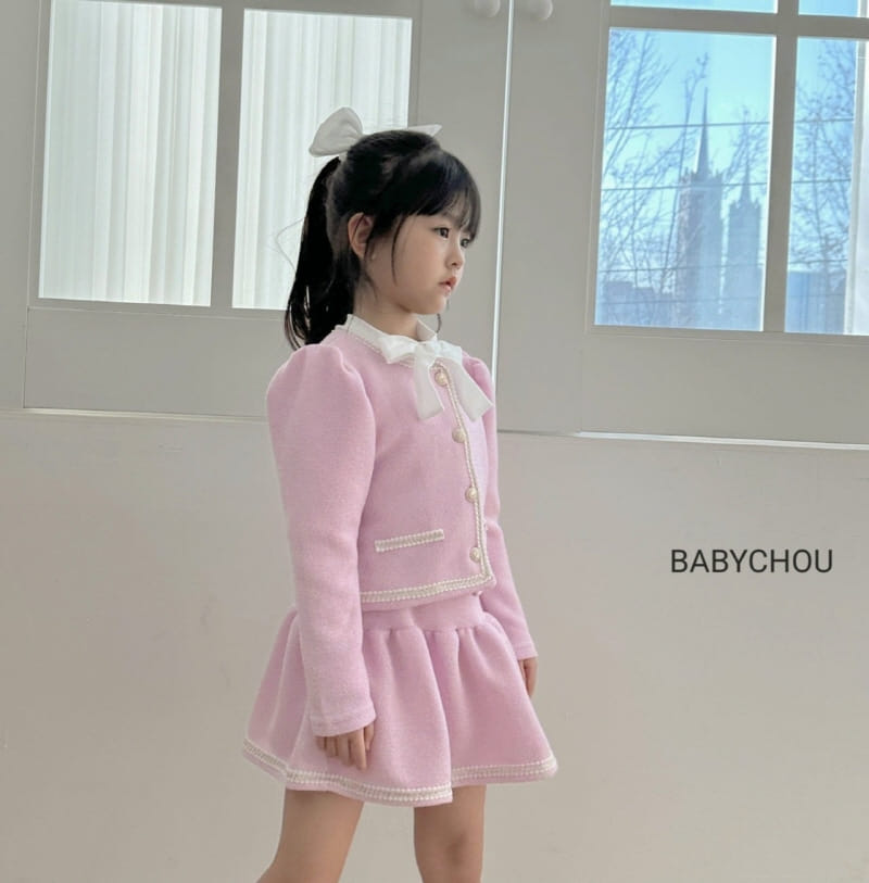 Babychou - Korean Children Fashion - #childrensboutique - Blush Top Bottom Set - 10