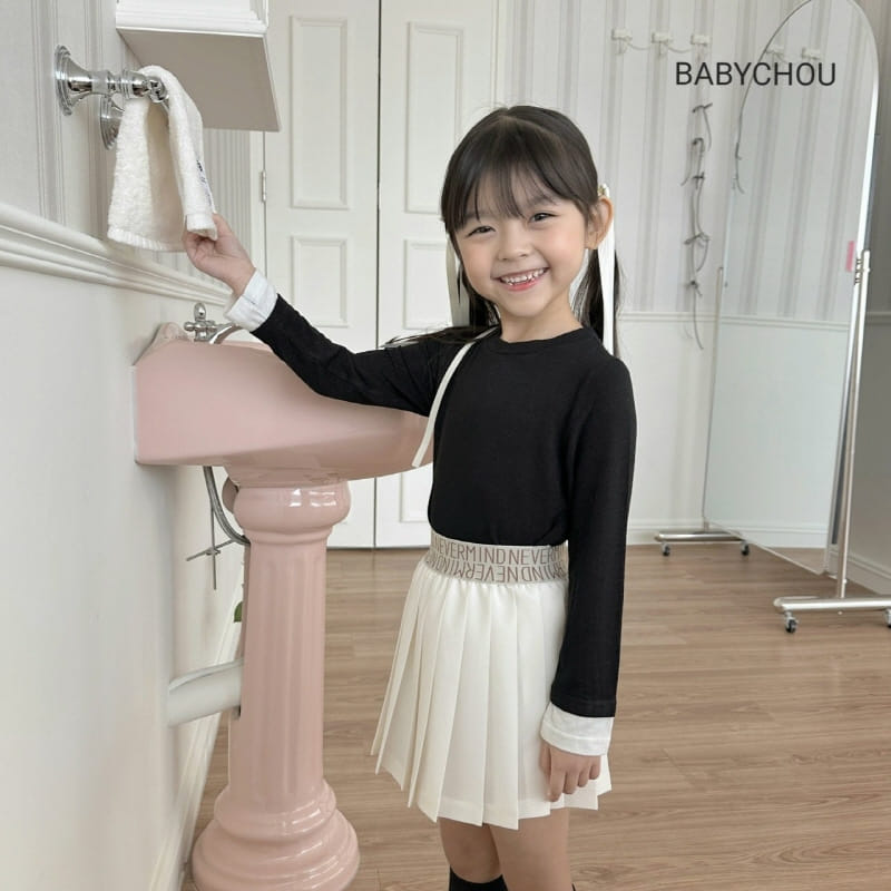 Babychou - Korean Children Fashion - #childrensboutique - Mine Pleats Skirt - 7