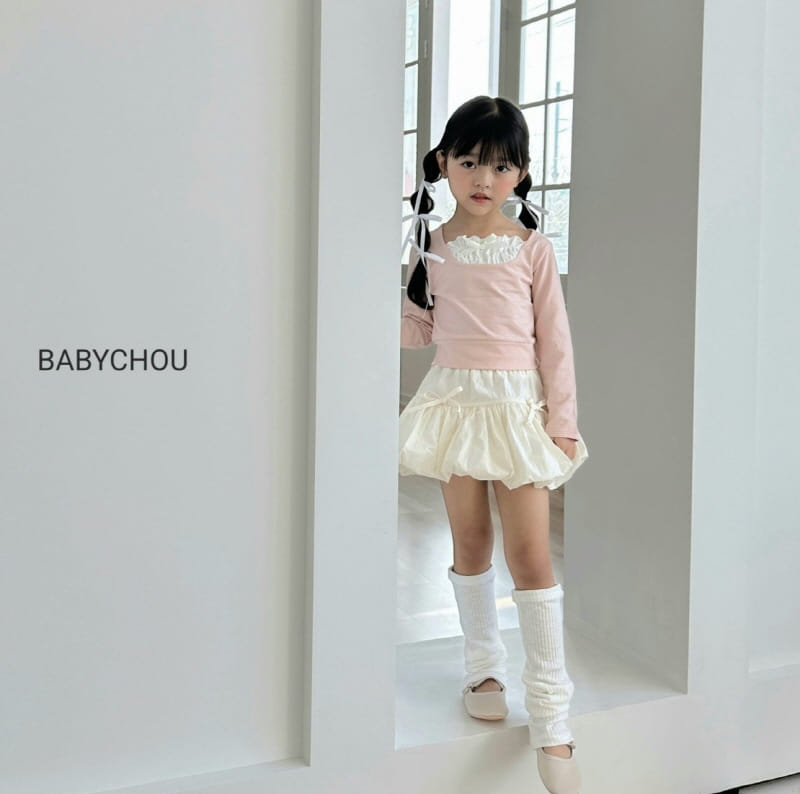 Babychou - Korean Children Fashion - #childrensboutique - Ribbon Balloon Skirt - 6