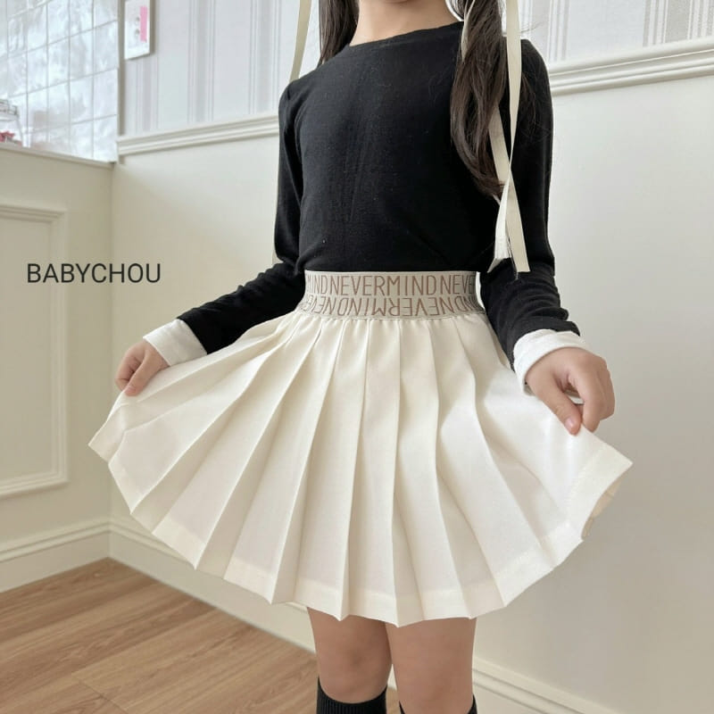 Babychou - Korean Children Fashion - #designkidswear - Mine Pleats Skirt - 8