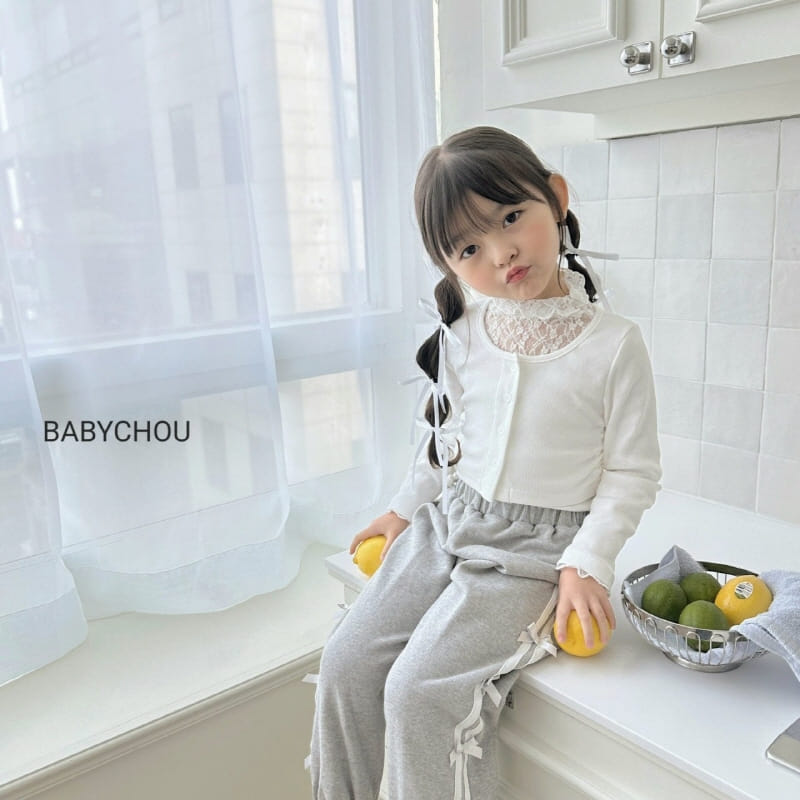 Babychou - Korean Children Fashion - #kidsshorts - String Cardigan - 3